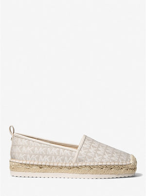 Michael Kors Women's Lenny Logo Jacquard Slip-On Espadrille Natural 40S1LNFP5Y.