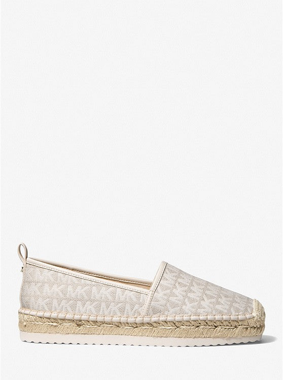 Michael Kors Women's Lenny Logo Jacquard Slip-On Espadrille Natural 40S1LNFP5Y.