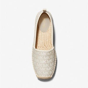Michael Kors Women's Lenny Logo Jacquard Slip-On Espadrille Natural 40S1LNFP5Y.