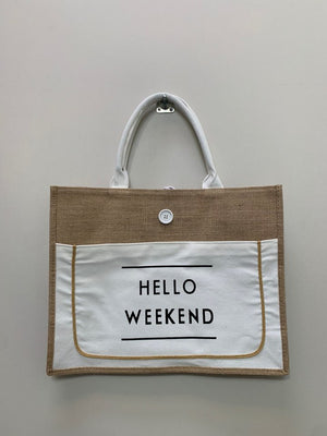 Jobber Hello Weekend Tote White/Beige MMA62636.