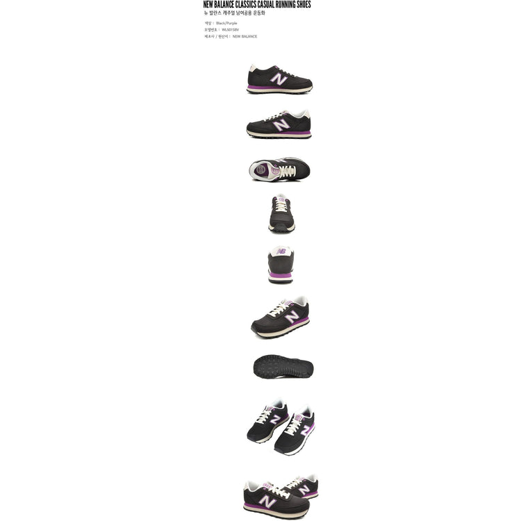 NEW BALANCE Classics Casual Running Shoes Black/Purple WL501SBV.