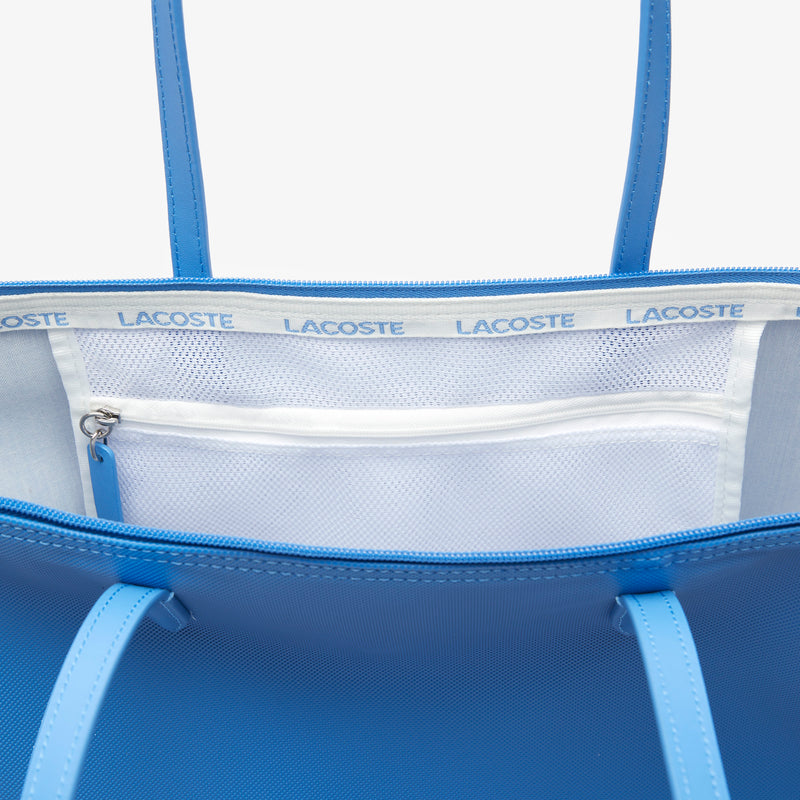 Lacoste Women's Monogram Zip Crossover Bag Viennois Beige NF3961DG L01