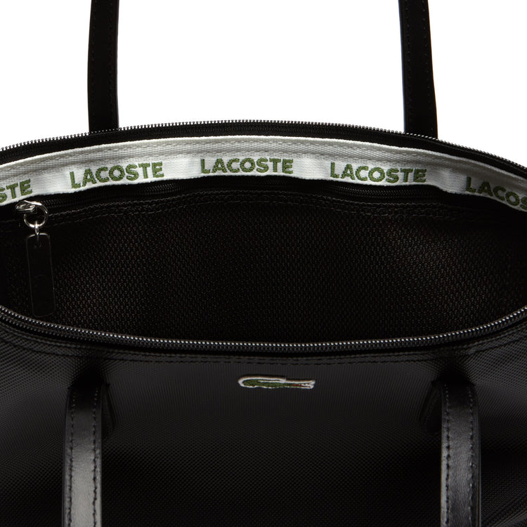 Lacoste L.12.12 Small Zip Tote Bag Black NF2037PO-000.