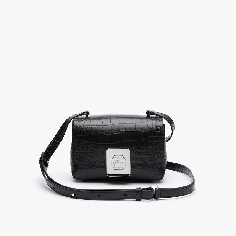 Lacoste Women’s Amelia Metal Clasp Embossed Leather Handbag - One Size