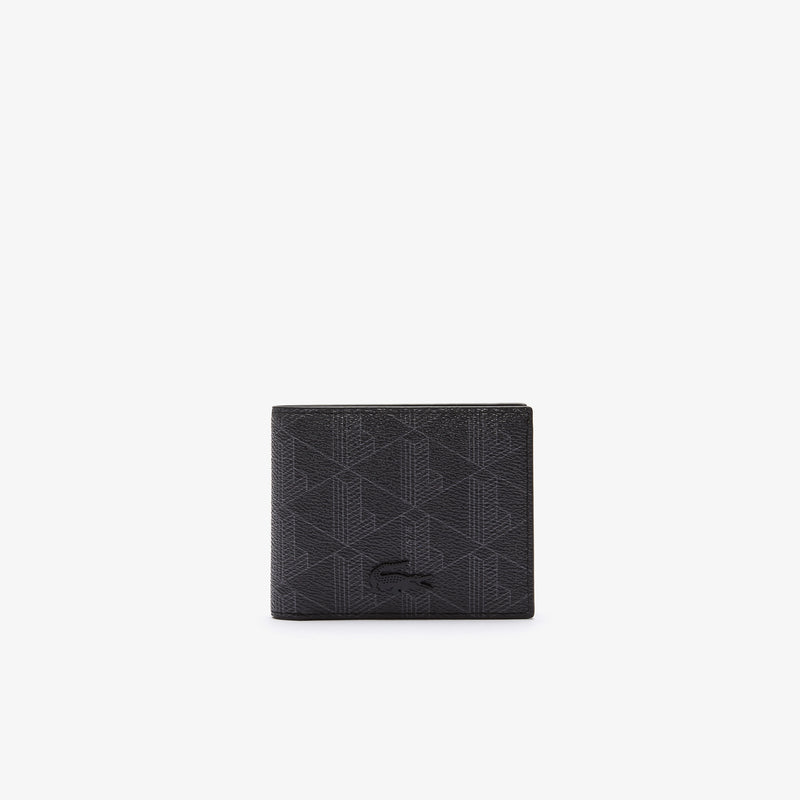 Lacoste Men's The Blend Monogram Print Crossover Bag Noir Gris