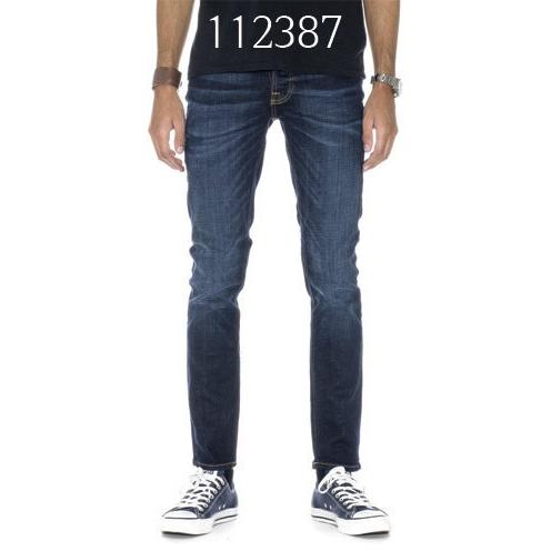 APLAZE | NUDIE JEANS Mens Blue Denim Pant Grim Tim DarkSparkles