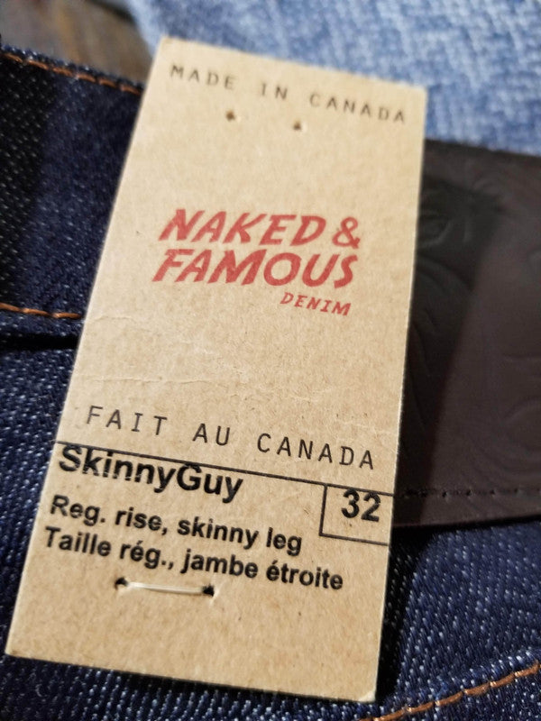 Naked and Famous Men's Skinny Guy Indigo Power Stretch 013081.