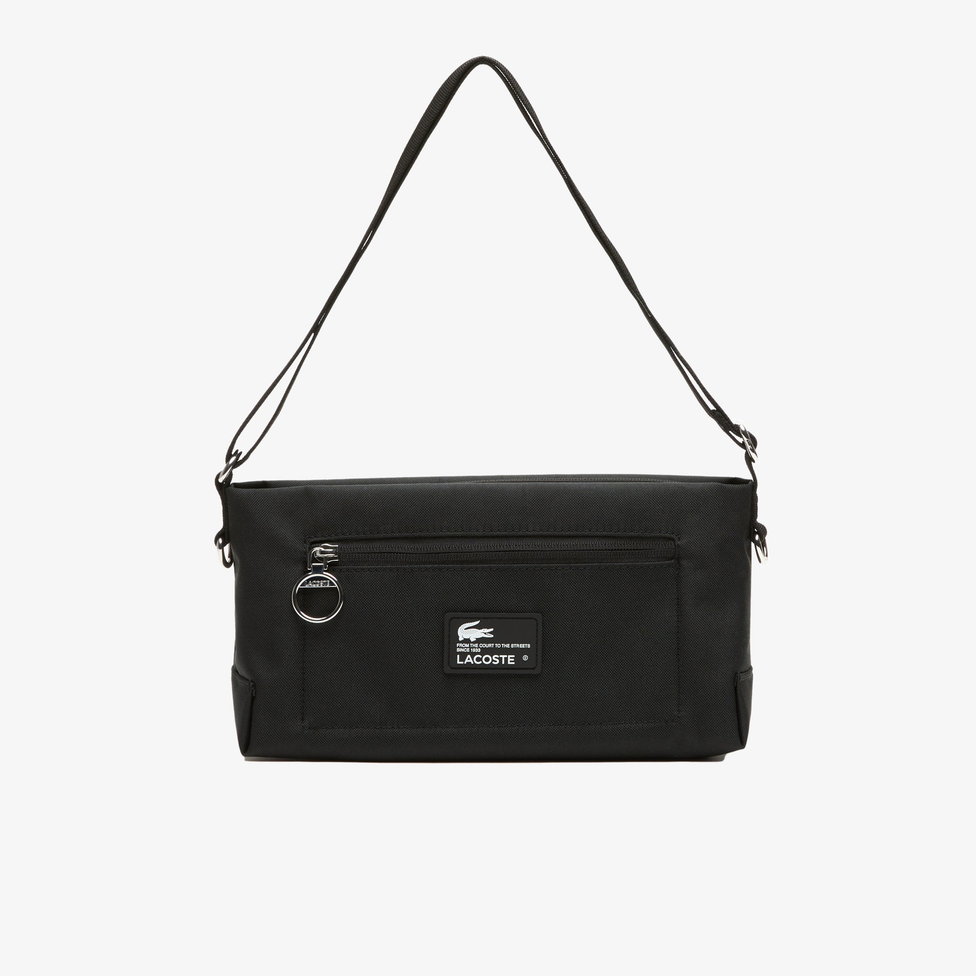 Lacoste Unisex Recycled Fiber Zipped Bag Noir Patch NU4200WE L51