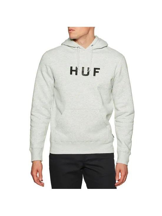 Huf Essentials Original Logo Pullover Hoodie Athletic Heather PF00099.