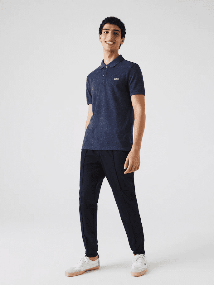 Lacoste Men s Slim Fit Pique Polo Blue Chine PH4012 HAU