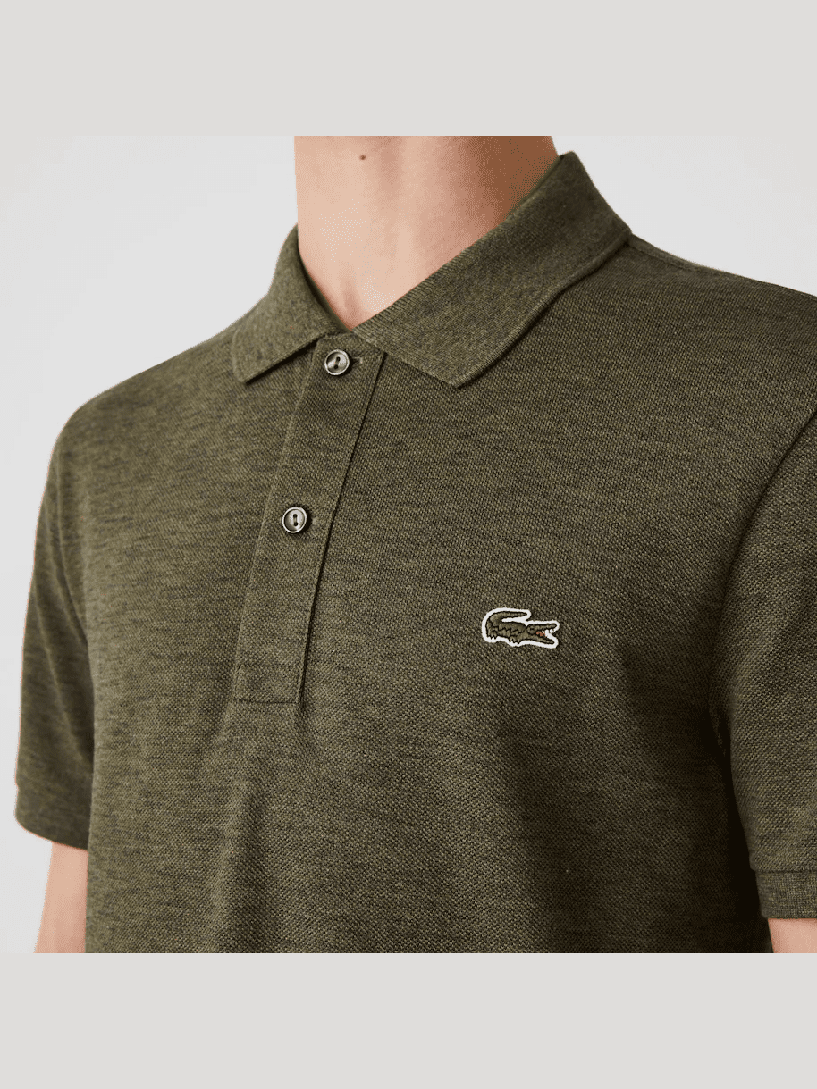 Lacoste Mens Slim Fit Pique Polo Khaki Green PH4012 HAZ.