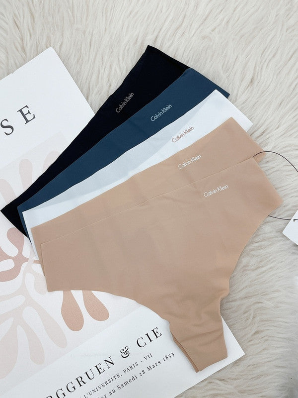 Calvin Klein Women's Invisibles Thong Panty Seamless Speakeasy