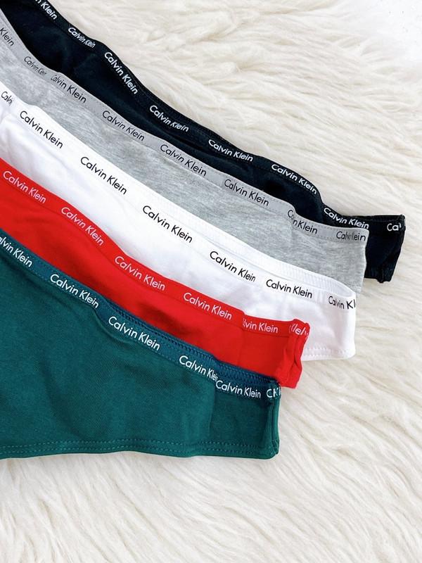Calvin Klein Underwear Women's Signature Cotton Thong Pack,  Red/Blk/Gry/White/Berry900/8VM, XL