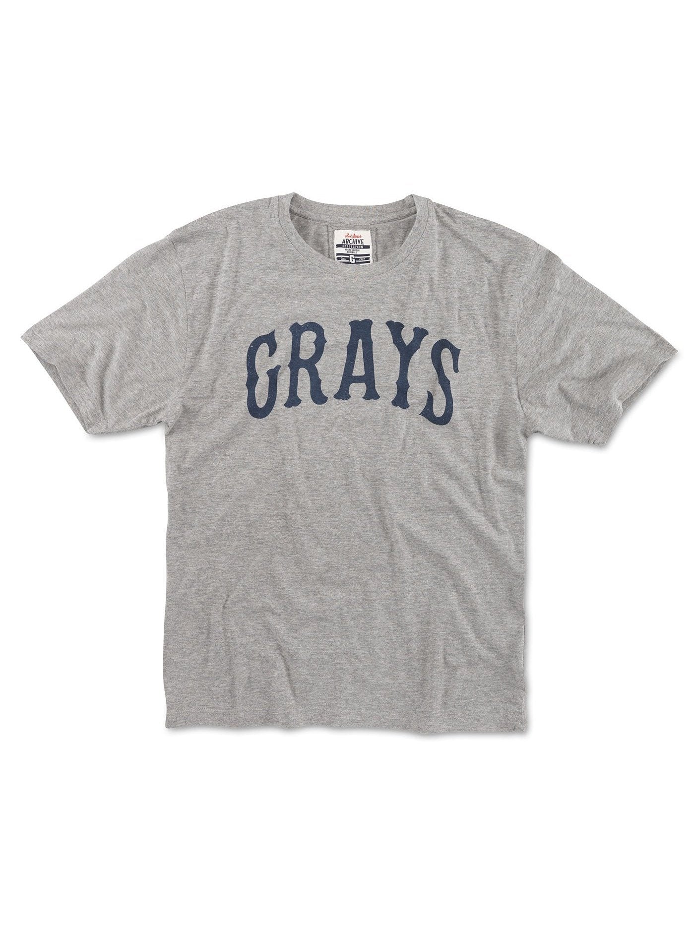 American Needle Red Jacket Mens Homestead Grays Archive BT2 T-Shirts Heather Grey RJ801A-HOG.