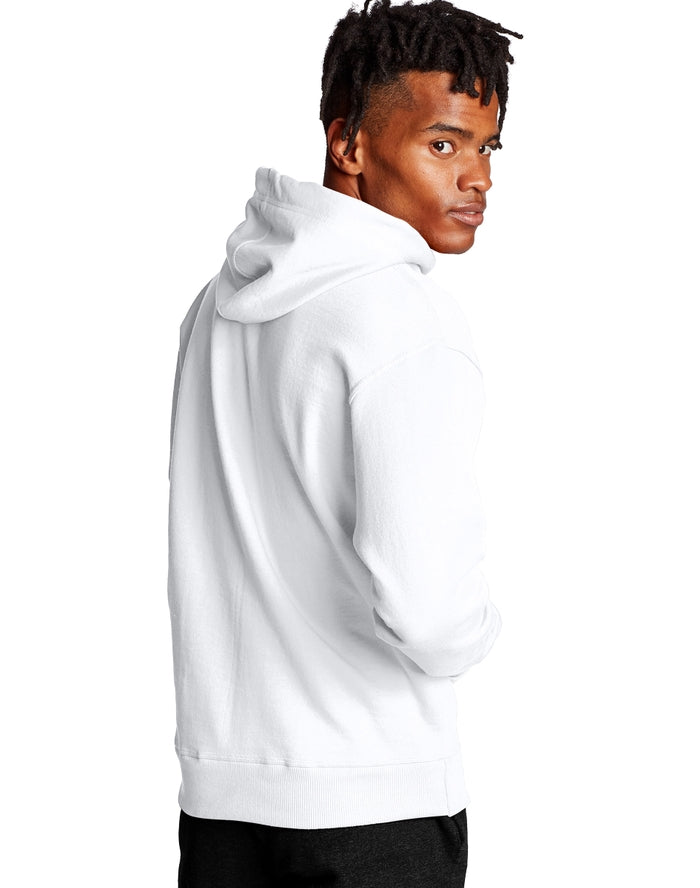 Champion Men's Powerblend Fleece Pullover Hoodie White S0889 407D55 045.