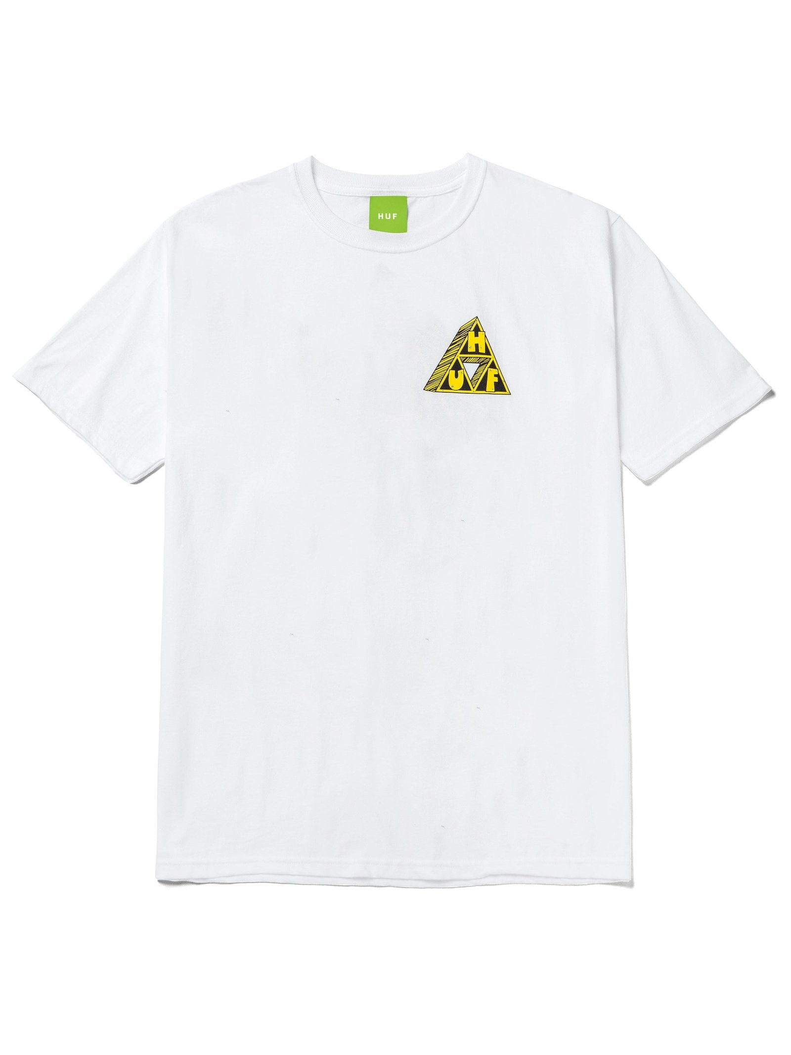 Huf Mens Saturday Morning Triple Triangle Short Sleeve T-Shirt White TS01756.