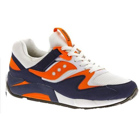 Saucony Men's Grid 9000 White/Blue/Orange #S70077-35.