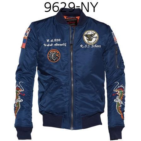 Schott NYC Mens Nylon Flight Jacket Navy 9629.