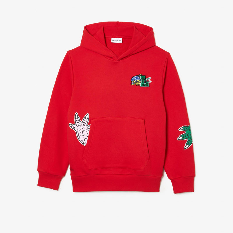 Lacoste Men's Holiday Comic Effect Print Hooded Sweatshirt Red SH1467 51 240.