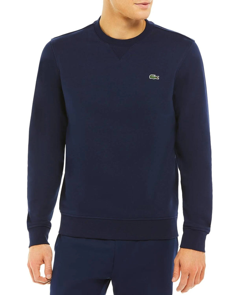 Lacoste Mens Sport Cotton Blend Fleece Sweatshirt Navy Blue/Navy Blue SH1505-51 423.