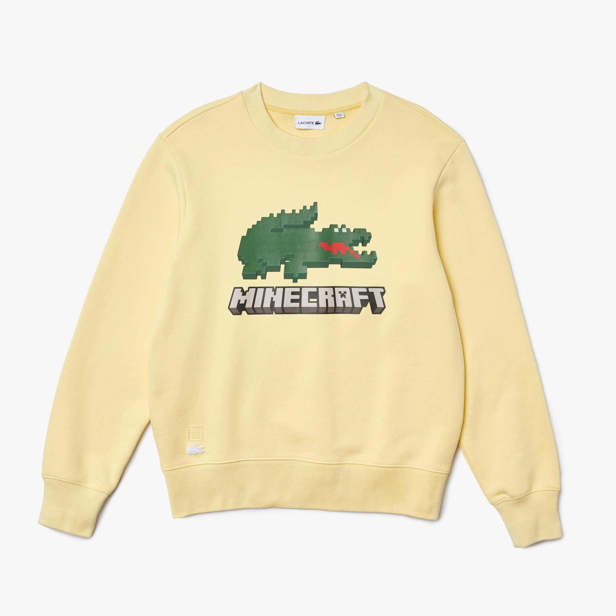 Lacoste Unisex Lacoste x Minecraft Organic Fleece Sweatshirt Napolitan Yellow SH3851-51 6XP.