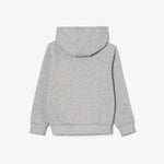 Lacoste Kids' Kangaroo Pocket Hooded Zip Sweatshirt Grey Chine SJ9723 51 CCA