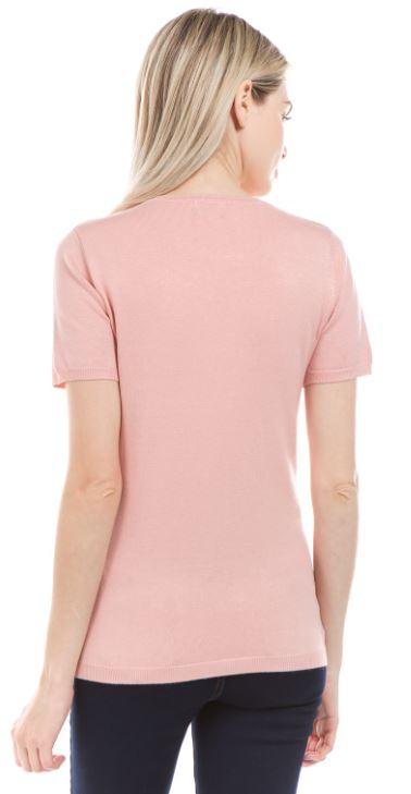 Jobber Simplicity Crew Neck Short Sleeves Dust Pink SW55.