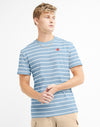 Champion Classic Slub Stripe T-shirt Refine Sky Blue/White T74695 407D55 AFTP