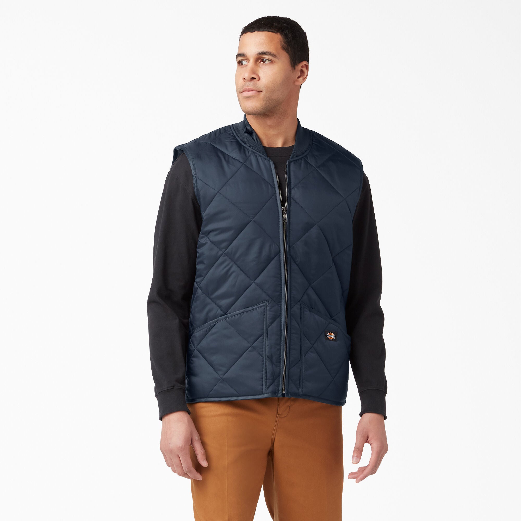 Dickies Men's Diamond Quilted Vest Dark Navy TE242DN - APLAZE