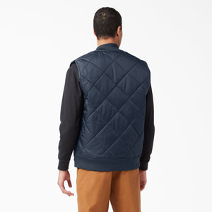 Dickies Men's Diamond Quilted Vest Dark Navy TE242DN - APLAZE