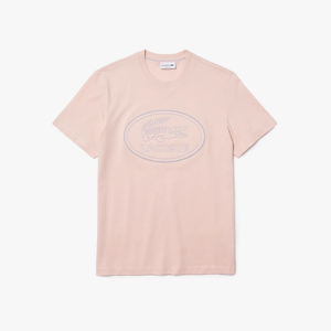 Lacoste Mens Crew Neck Embroidered Logo T-shirt Light Pink TH0453 ADY.