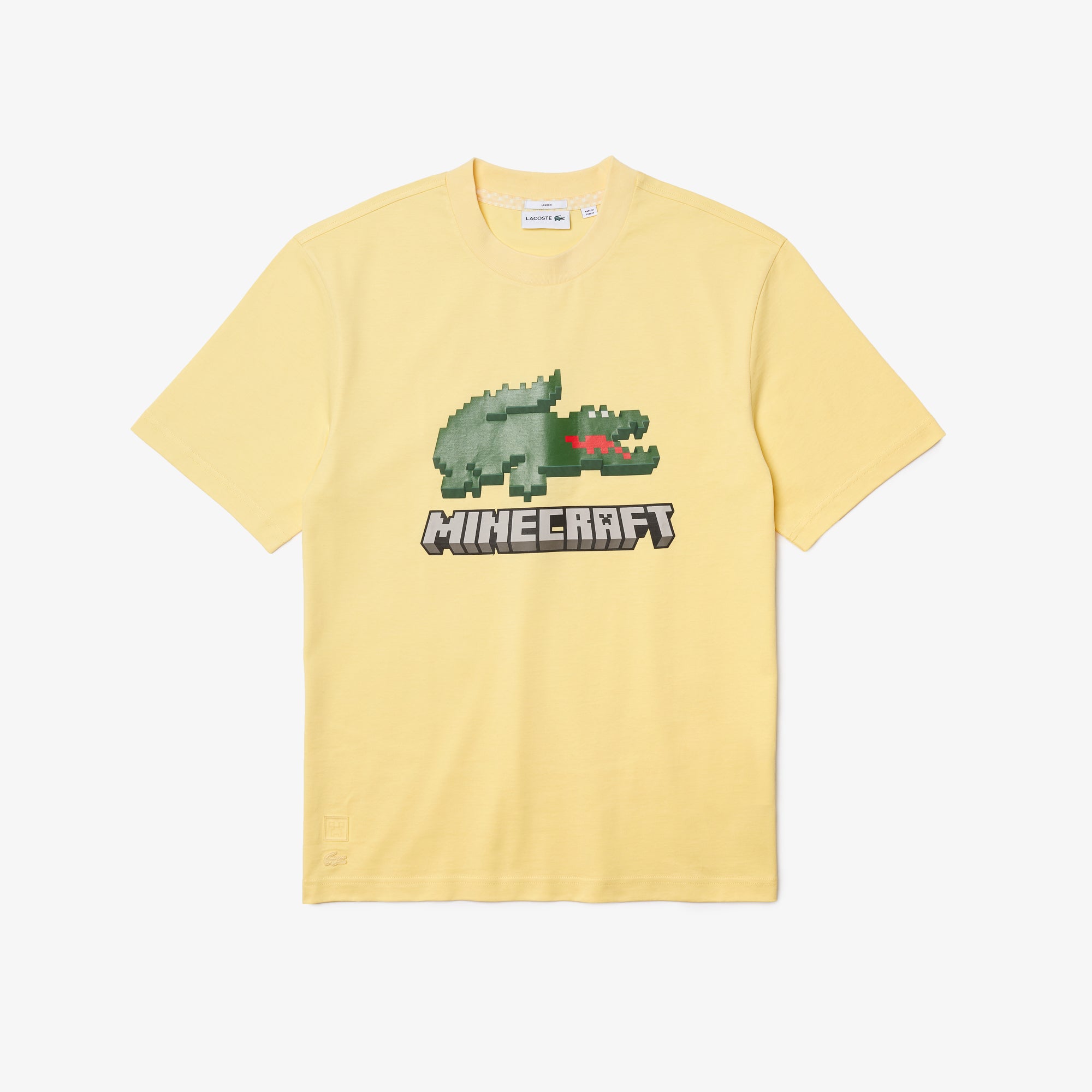 Lacoste Unisex Lacoste X Minecraft Print Organic Cotton T-Shirt Napolitan Yellow TH5038-51 6XP.