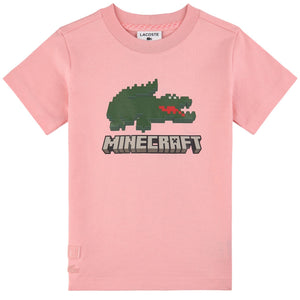 Lacoste Unisex Lacoste X Minecraft Print Organic Cotton T-Shirt Lotus TH5038-51 7SY.