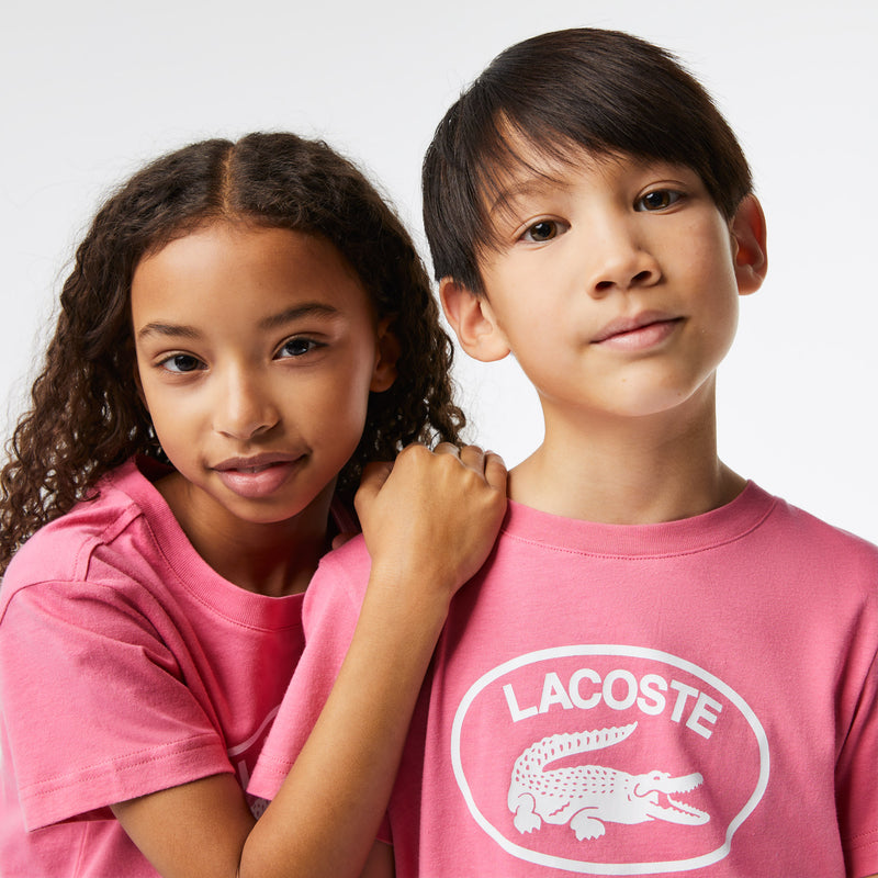 Forurenet stamtavle deltager APLAZE | Lacoste Kids' Contrast Branded Cotton Jersey T-Shirt Pink TJ9732  51 2R3