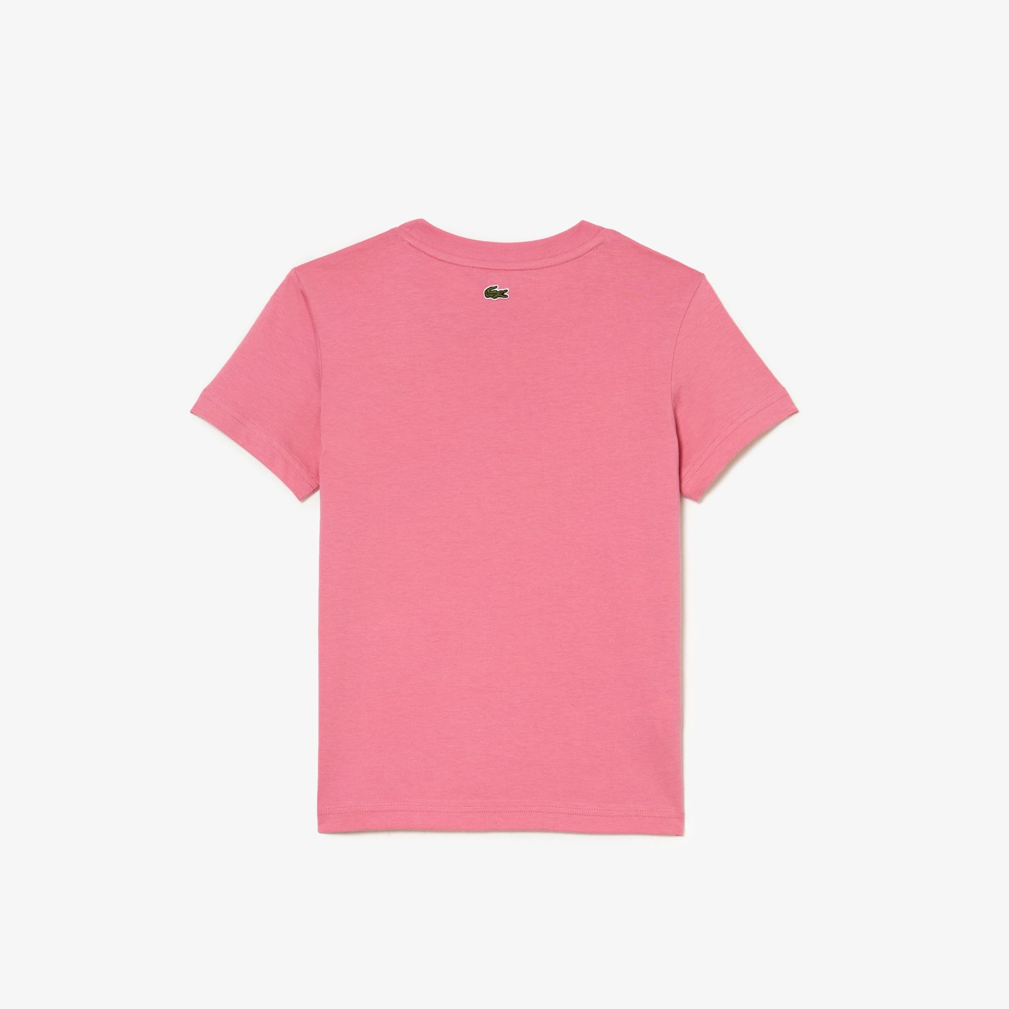Lacoste Kids Contrast Branded Cotton Jersey T-Shirt Pink TJ9732 2R3