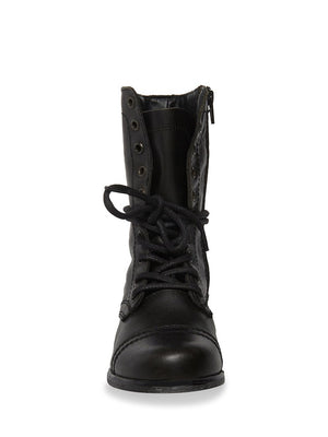 Steve Madden Women's Troopa Boots Black Leather.