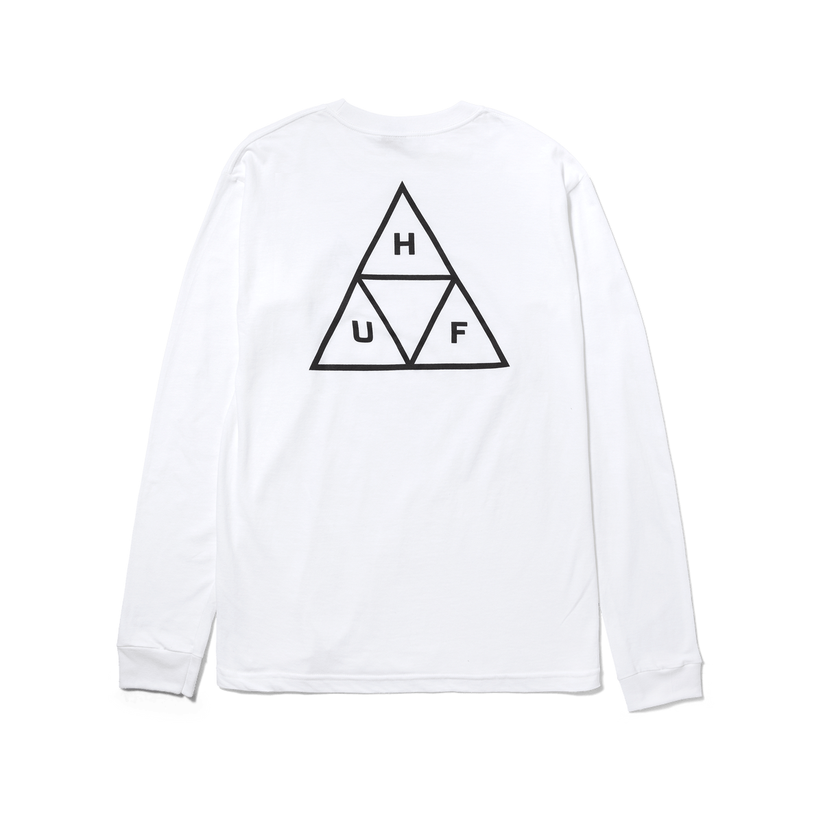 Huf Set Triple Triangle Long Sleeve T-Shirt White TS01935 WHT - APLAZE