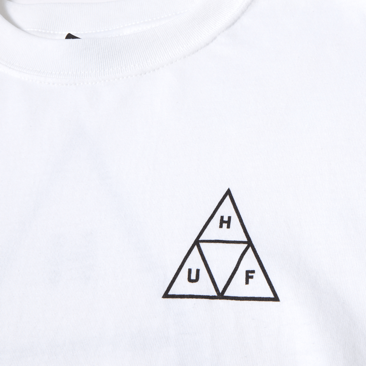 Huf Set Triple Triangle Long Sleeve T-Shirt White TS01935 WHT - APLAZE