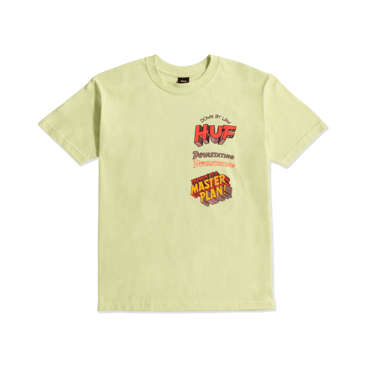 Huf Master Plan Short Sleeves T-Shirt Lime TS01942 - APLAZE