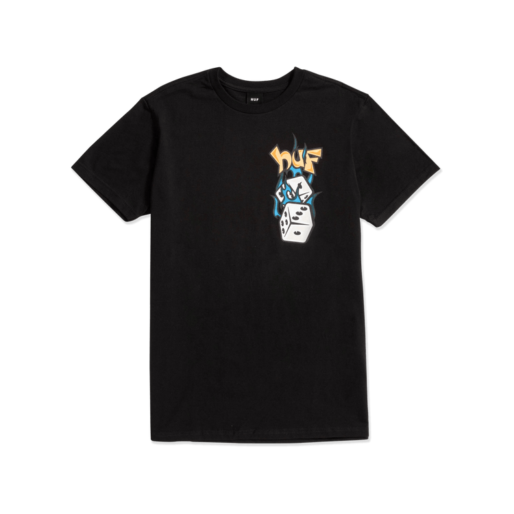 Huf Dicey Short Sleeves T-Shirt Black TS01952 BLK - APLAZE