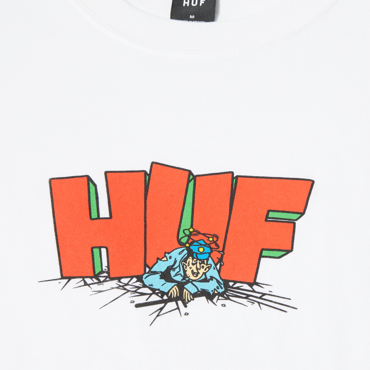 Huf Mens The Drop Short Sleeve T-Shirt White TS01960 WHT - APLAZE