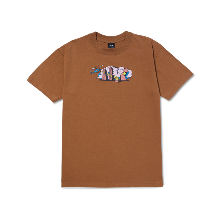 Huf Mens Street Level Short Sleeve T-Shirt Rubber TS01967 RUR - APLAZE