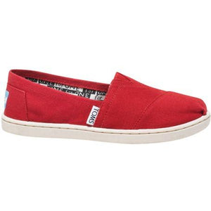 Toms Youth Red Canvas Classic 012001C13-Red.