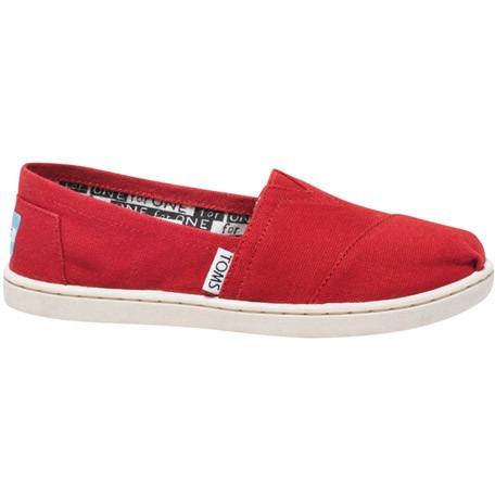 Toms Youth Red Canvas Classic 012001C13-Red.