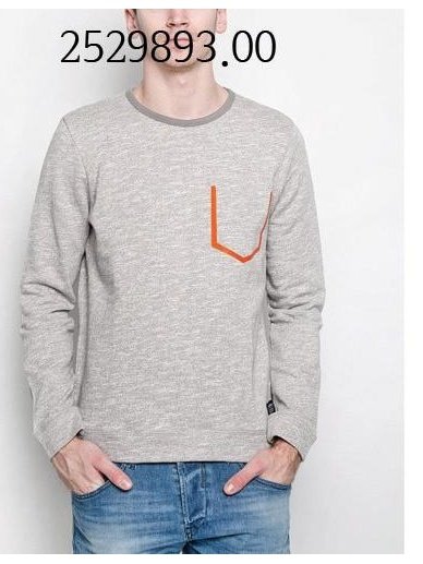 Tom Tailor Men's Structured Crew W.taped Sweatshirts Grey T2658 252989300.