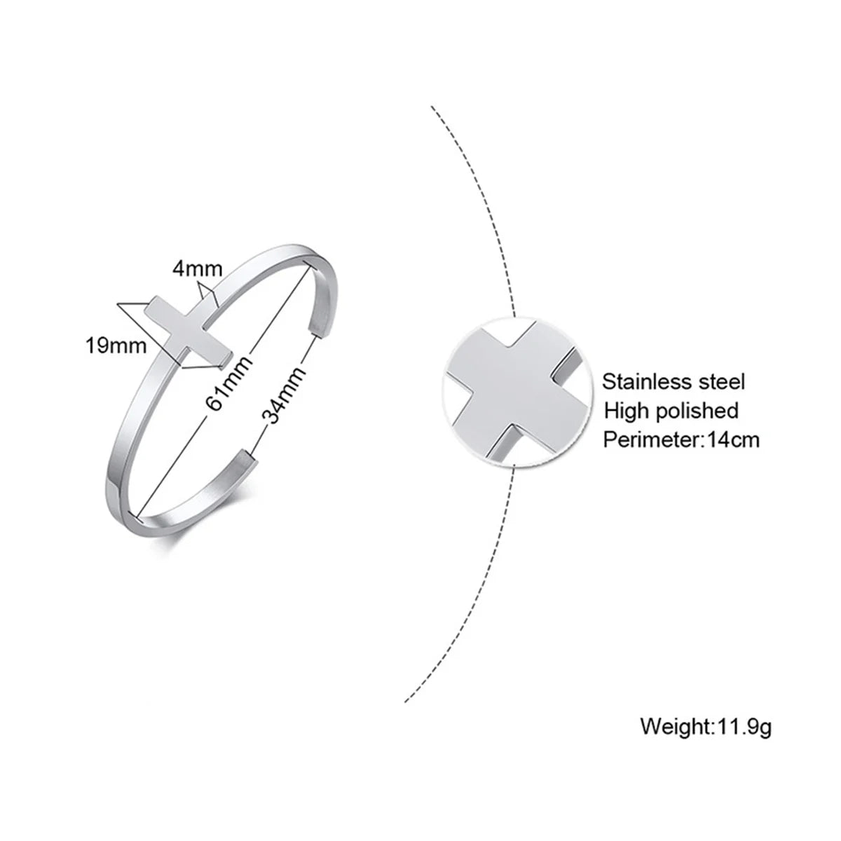 Cross Cuff Bracelet For Men - APLAZE