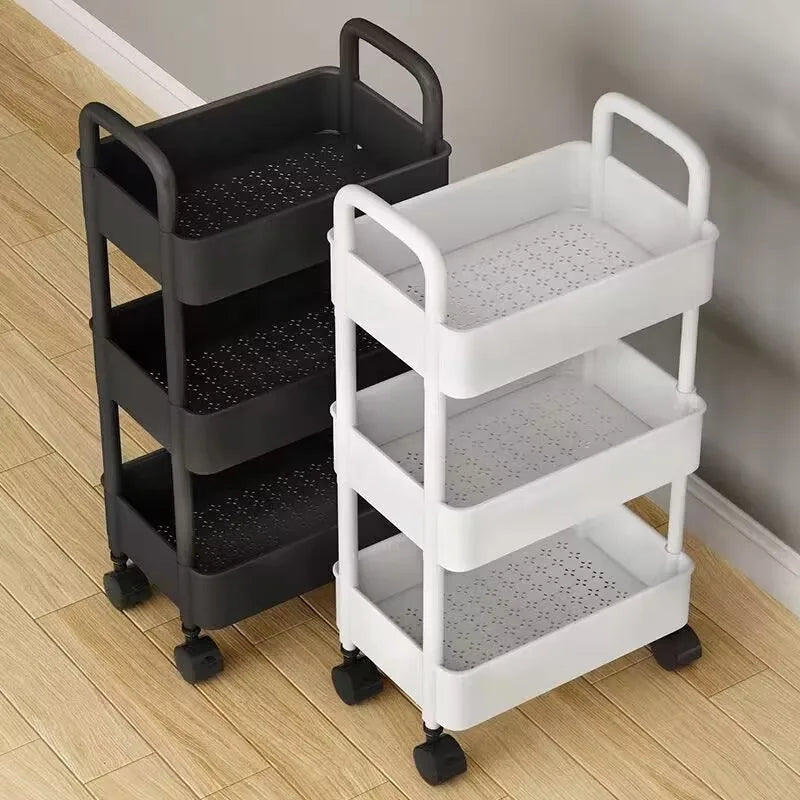 Trolley Organizer Auxiliary Cart With Wheels Kitchen Furniture Cabinet ...