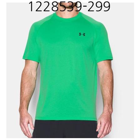 UNDER ARMOUR Mens Tech Short Sleeve T-Shirt Vapor Green/Stealth Gray 1228539-299.