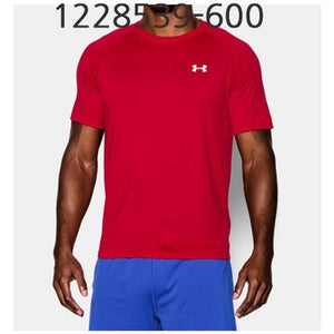UNDER ARMOUR Mens Tech Short Sleeve T-Shirt Red/White 1228539-600.