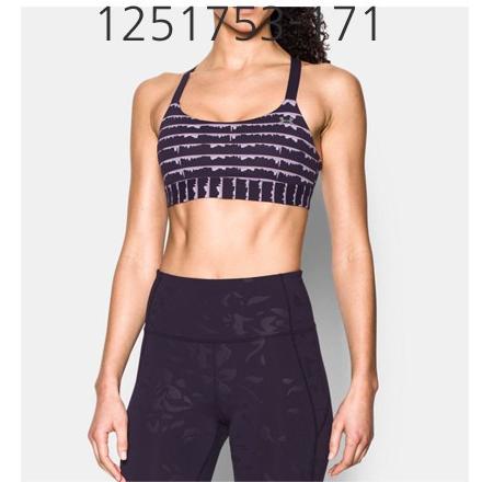 UNDER ARMOUR Womens Eclipse Printed Sports Bra Imperial Purple/Metallic Silver 1251753-171.
